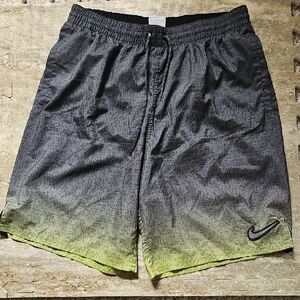 Nike Men’s Black to Lime Gradient Athletic Shorts